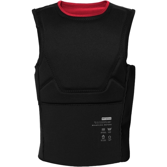 2026 Mystic Mens Solace Front Zip Kite Impact Vest 35005.240235 - Red